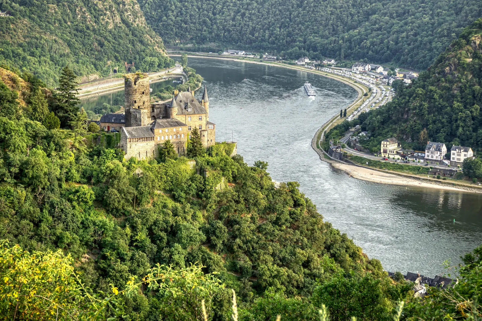 Mittelrheintal mit Burg Katz bei St. Goarshausen